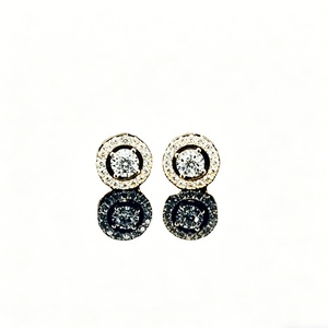 Luxury Brilliant Lab Grown Diamond <b>Earrings</b> 14k White Yellow Rose Gold Halo Filled IGI Certified <b>Studs</b> VVS VS CVD HPHT - Product Image 2