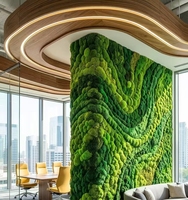 Özel ücretsiz boyut Moss duvar Naturel yüksek kalite kapalı akustik Moss panelleri büyük Moss sanat ev dekor korunmuş canlı restoran
