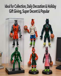 Figuras de Anime de la Película Treasure Trove <span class=keywords><strong>Miracle</strong></span> Dream Team GOAT: Figuras de Goat Will, Giraffe, Rhino, Jete Doll - Product Image 1