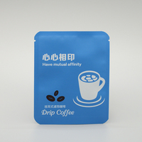 Sachets de café personnalisés en aluminium mat, sachet de café de 10 g, sachet de thé à trois soudures latérales pour le thé