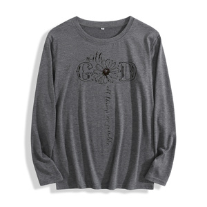 Camiseta de manga larga "Blessed <span class=keywords><strong>Cross</strong></span> Graphic" de algodón 100%, multicolor - Product Image 2