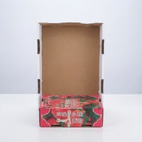 Maßgefertigte Gemüseverpackungsbox Gewellte Kraftpapier-Schale Faltbare Obstverpackungsbox Flachpack für Landwirtschaftlichen Transport