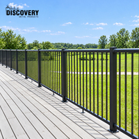 Rampe en aluminium pour escaliers et balcons, système de rampe en aluminium pour terrasse extérieure avec design moderne de rampe d'escalier