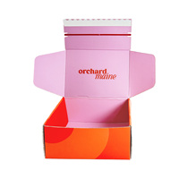 Boîte d'expédition en carton personnalisée avec logo, écologique, robuste, en matériaux recyclés, avec bande adhésive, doublure en éponge et bande de déchirement adhésive