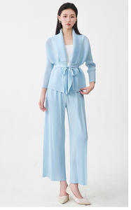 Top de Verano Tejido con Cuello Halter Plisado, Estilo Casual Elegante para Mujer, Tallas Grandes, Disponible en Línea, Venta al Por Mayor - Product Image 6