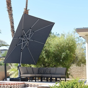 Parasol solaire à bras articulé haut de gamme pour restaurant commercial extérieur, entièrement en aluminium, avec éclairage LED - Product Image 4