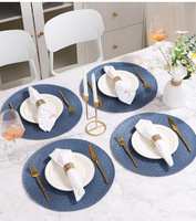 Set de table rond en PP tissé, résistant à la chaleur, antidérapant, adapté à la maison, à la cuisine, au restaurant, à la décoration de table en plein air