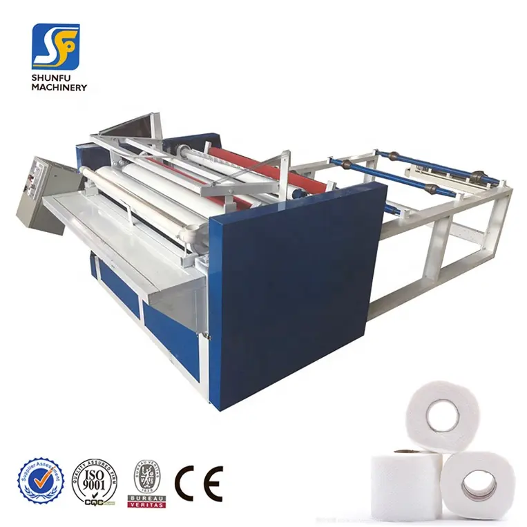 Widely Used New Paper Rewinding Machine Semi Automatic Toilet Tissue Paper Converting Machine