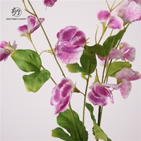 Bunga Sweet Pea Artificial Real Touch Grosir Warna Biru Ungu Putih untuk Dekorasi Pernikahan Rumah Hotel