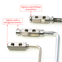 Système de suspension en acier inoxydable Kit de suspension de câble métallique Accessoires de plafond Clip de support de câble Pince de câble Clips de câble
