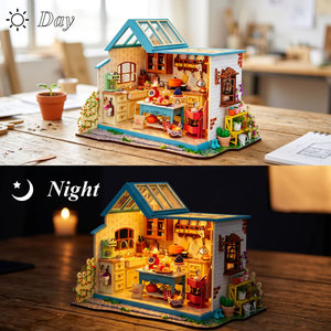 Kit <span class=keywords><strong>de</strong></span> maison miniature DIY Minihaven, miniatures <span class=keywords><strong>de</strong></span> maison <span class=keywords><strong>de</strong></span> poupée, cuisine confortable, véranda, jouet <span class=keywords><strong>de</strong></span> pâtisserie en bois, cadeau - Product Image 3