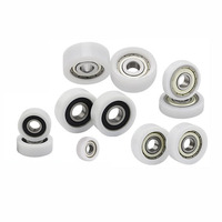 Rodillos de Rodamiento Recubiertos de POM de 21 mm de Diámetro Exterior, 6x21x9, 5x21x8, Ruedas de Polea de Guía Planas de Plástico de Nailon de Alta Carga