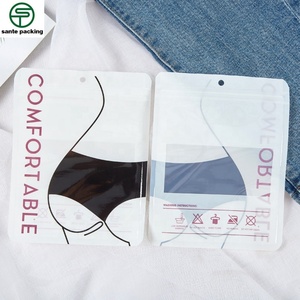 Custom LOGO LOW MOQ with Special Open Window Women's Underwear Self-Sealing Recyclable Clothing Zipper Bag for Package - Product Image 3