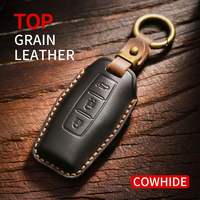 Étui à clés vintage adapté au nouveau porte-clés GAC Mitsubishi Outlander, étui de protection pour clés en cuir véritable vintage