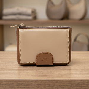 Portefeuille simple pour femme avec porte-cartes, poche à monnaie zippée, en cuir synthétique, sangle détachable, 12x9x3cm par Hody GHEA - Product Image 2