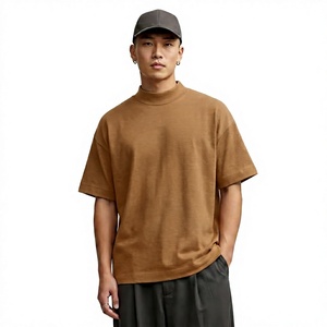 Camisetas Personalizadas con Impresión Bajo Demanda, Ropa Vintage, Bordado 3D, Cuello Redondo, 100% Algodón, 350 g/m², Logotipo Frontal, Anti-Pilling - Product Image 1