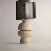 Lampe de table vintage en marbre, style postmoderne, LED, pour hall d'hôtel, réception, lampe décorative pour salon, chambre à coucher