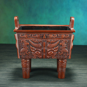 Cuadro Decorativo de Cobre con Diseño de Buey Bronceado Morado, Decoración para el Hogar u Oficina, Regalo Empresarial, Estilo Tradicional, Forma Rectangular - Product Image 1