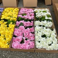 Fleurs d'hortensia bleues en gros, fleurs artificielles, hortensias au toucher réel, mur de fleurs