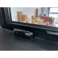 Fenêtre à battant manuelle en aluminium de style américain avec moustiquaire pour maisons, ouverture vers l'extérieur