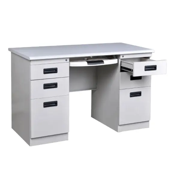 लुओयांग गर्म बेचने के कार्यालय फर्नीचर धातु कार्यालय की मेज आधुनिक प्रबंधक कार्यकारी डेस्क स्टील कंप्यूटर डेस्क