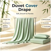 Ensemble de housse de couette en bambou bio 300tc, écologique, super king size, pour toutes les saisons, ensemble de draps rafraîchissants