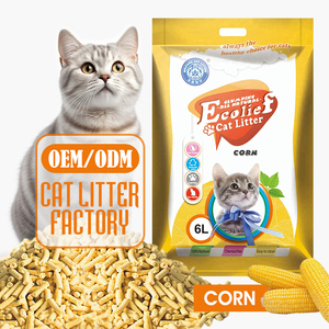 도매 하이 퀄리티 6L 친환경 플러시 가능한 두부와 옥수수 향 빠른 clumping 고양이 쓰레기 - Product Image 1