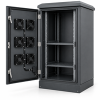 Armoire réseau extérieure sur pied en acier, rack de serveur 20U, taille personnalisée en stock avec 6 ventilateurs de refroidissement