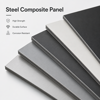 Panneau composite en acier galvanisé recouvert de PVDF de 3 mm et 4 mm pour le revêtement des plafonds et des colonnes