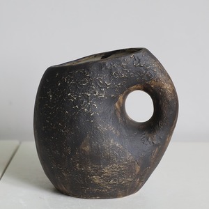 MSH Country <strong>Cottage</strong> Style Stoneware <strong>Pottery</strong> Aged Ceramic Flower Vase for Living Room - Product Image 4
