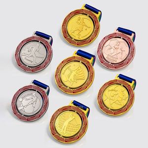 Medalla de Premio con Cinta Esmaltada y Baño de Oro, con Diseño Personalizado - Product Image 1