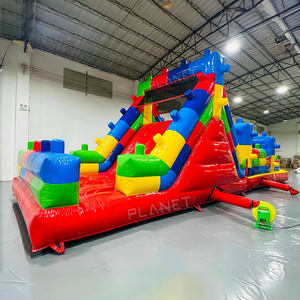 Carrera de obstáculos inflable de juego deportivo de obstáculos al aire libre grande de grado comercial para adultos - Product Image 3