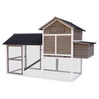 XPT051 moderne marron en bois grande maison pour animaux de compagnie motif Animal Triangle poulailler pour Backyard Chicken Run