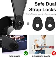 Nouvel arrivage Serrure de sangle de guitare en silicone souple et durable réutilisable de haute qualité
