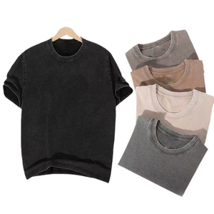 <span class=keywords><strong>T</strong></span>-<span class=keywords><strong>shirt</strong></span> Homme Hip-Hop Surdimensionné en Coton Tissé 100% Écologique, Style Rétro, Délavé à l'Acide, Personnalisé et de Haute Qualité - Product Image 4