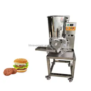 Automatische Rundergarnalenvlees Hamburger Patty Makende Machine Vis Kippenvlees Pasteitje Hamburger Vormmachine 35 Stuks/min