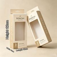 Boîte cadeau écologique biodégradable et recyclable pour sous-vêtements et chaussettes, avec fenêtre, en papier couché mat UV, impression quadricolore, format carré