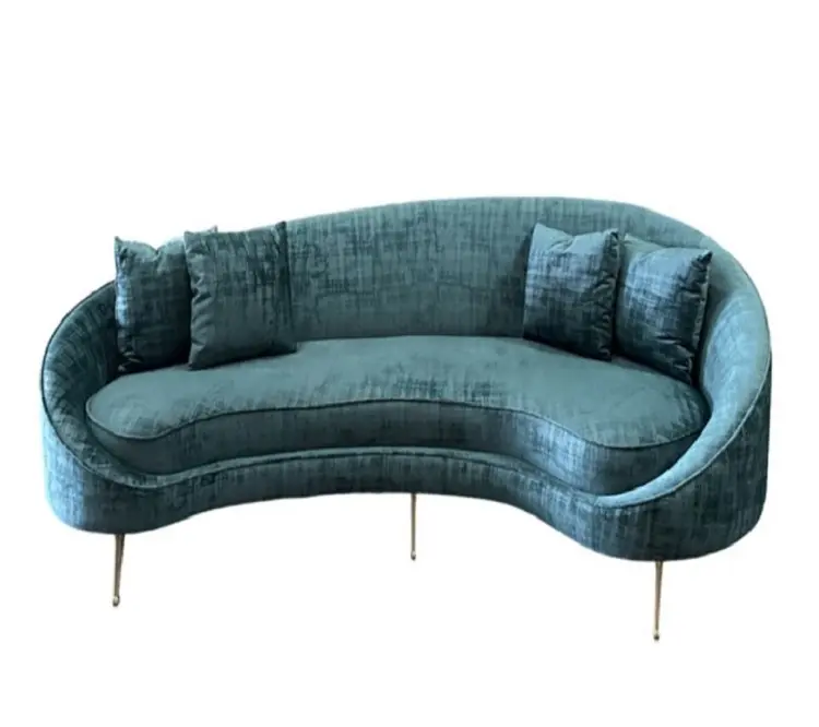 New style wedding sofa set furniture modern curved velvet sofa cheap event furniture for wedding party