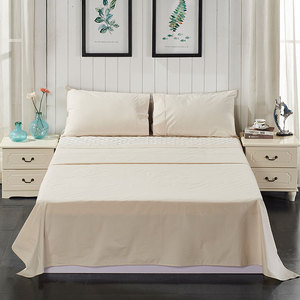 Drap plat de luxe en microfibre respirant sur mesure, couleur unie, résistant aux plis, pour literie - Product Image 4