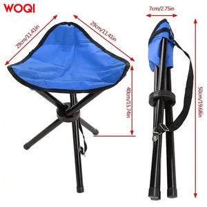เก้าอี้แคมป์ปิ้งพับได้ Woqi น้ำหนักเบา ทำจากอลูมิเนียม ขาตั้ง 3 ขา ขนาดเล็ก สำหรับใช้ในสวน - Product Image 3