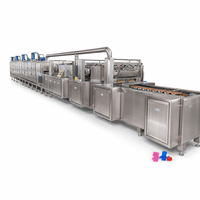 Ligne de production automatique de bonbons gélifiés : Cuve de dépose de gélatine et de pectine, moulage d'ours, refroidissement, séchage, emballage