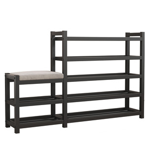 <strong>Shoe</strong> Rack <strong>Bench</strong> Stackable <strong>Shoe</strong> Rack Organizer 5 Tier <strong>Shoe</strong> <strong>Storage</strong> with Cushioned Seats for Entryway <strong>Hallway</strong> Living Room - Product Image 1