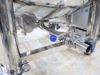Réservoir de mélange en acier inoxydable avec agitateur chauffage électrique navire de mélange chemisé émulsifiant homogénéisateur mélangeur
