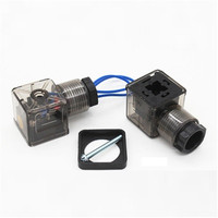 Connecteur DIN 43650 Forme A, étanche IP65 avec indicateur LED, prise pour électrovanne 24V 220V, compatible avec Hirschmann/MPM