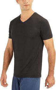 T-shirts à manches courtes en coton doux, anti-transpiration, teinture unie, <span class=keywords><strong>col</strong></span> en <span class=keywords><strong>V</strong></span>, pour hommes, personnalisables en usine, pour le travail, les é<span class=keywords><strong>v</strong></span>énements et les clubs - Product Image 5