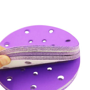 6 Zoll 1,2mm mittlere Härte 15/17-Loch-Purpur-Keramik-Schleifscheibe P240 für Autolack-und Holz veredelung - Product Image 3