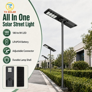 Intelligente Steuerung IP65 Wasserdichte All-in-One Solar-Straßenleuchte 30W 60W 80W 100W 120W für Stadtgassen - Product Image 2