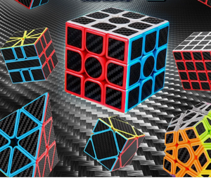 Cubo Mágico de Fibra de Carbono 2x2 3x3 <span class=keywords><strong>4x4</strong></span> 5x5, Juego de <span class=keywords><strong>Cubos</strong></span> Mágicos de Plástico, Cubo de Velocidad de Fibra de Carbono para Juguetes Educativos - Product Image 2