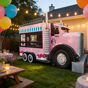 Best Selling Custom Mobile Food <b>Trailer</b> With Full Kitchen Fast Food Truck For Hamburger Taco Pizza - Product Image 1