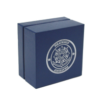 Dossiers cadeaux en papier mat de luxe personnalisés avec couvercle rigide, base et poignée, insert en carton, pelliculage mat, matériaux recyclés, papier couché